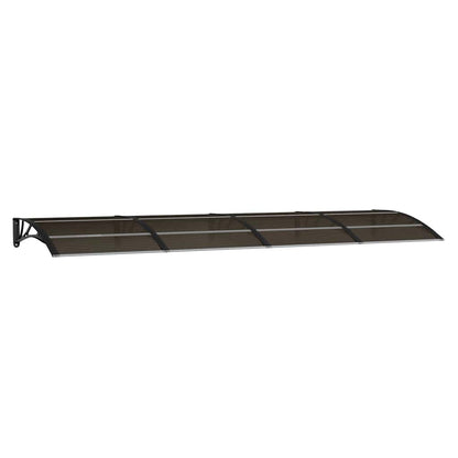 Türvordach Schwarz 350 x 100 cm Polycarbonat