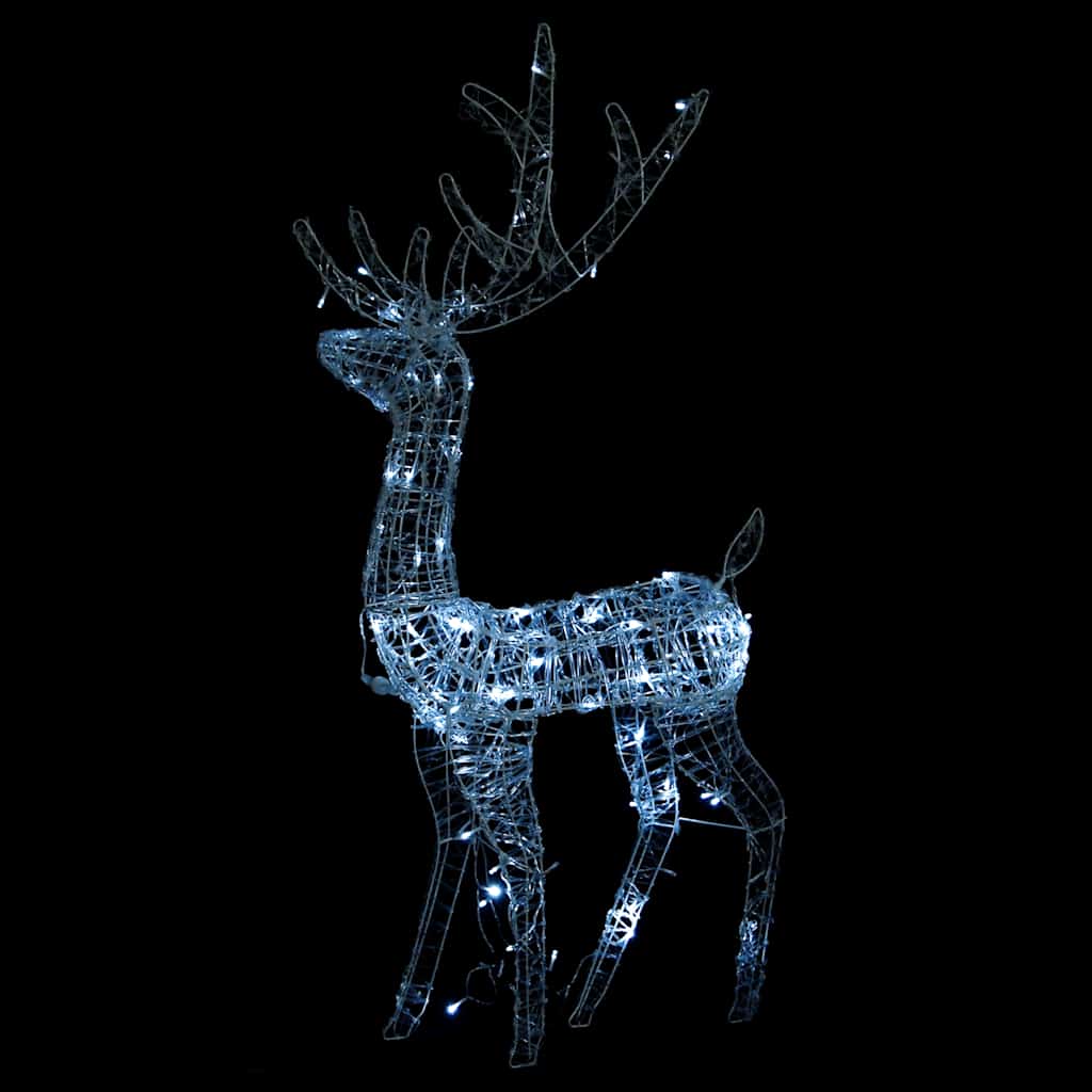 LED-Rentiere 3 Stk. Acryl 128 cm Kaltweiß