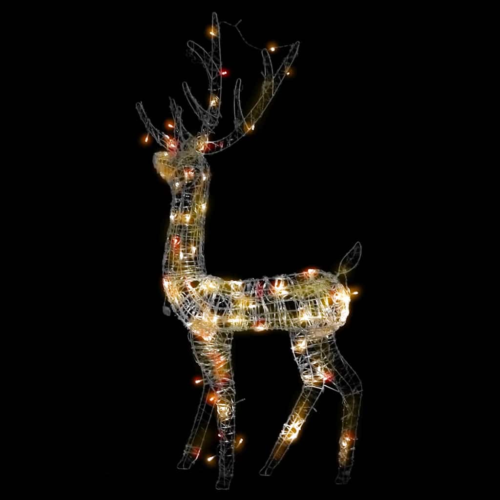 Rentier Weihnachtsdekoration Acryl 3 Stk. 128 cm Mehrfarbig