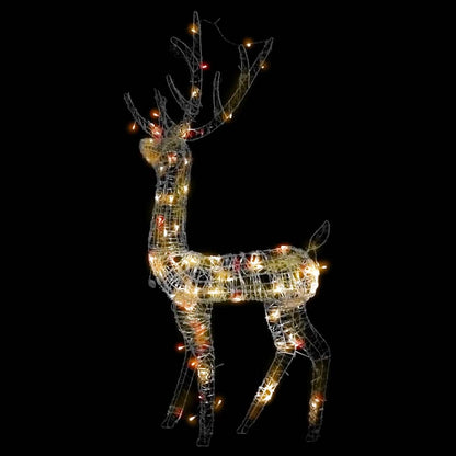 Rentier Weihnachtsdekoration Acryl 3 Stk. 128 cm Mehrfarbig