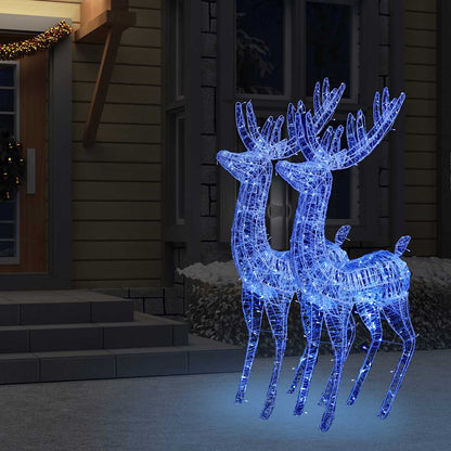 XXL Rentiere Weihnachtsdekoration Acryl 250 LED 2 Stk. 180 cm