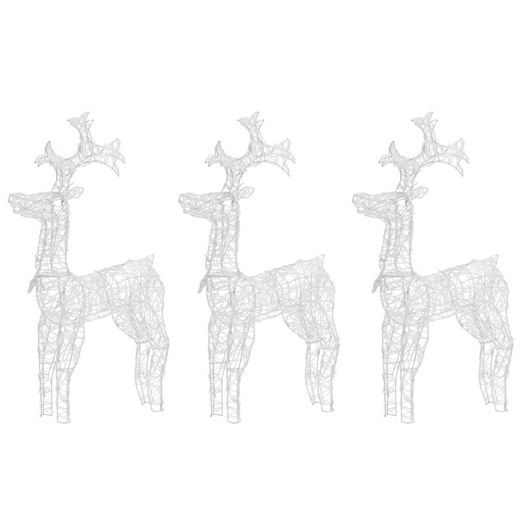 Rentiere Weihnachtsdekoration 3 Stk. 60x16x100 cm Acryl