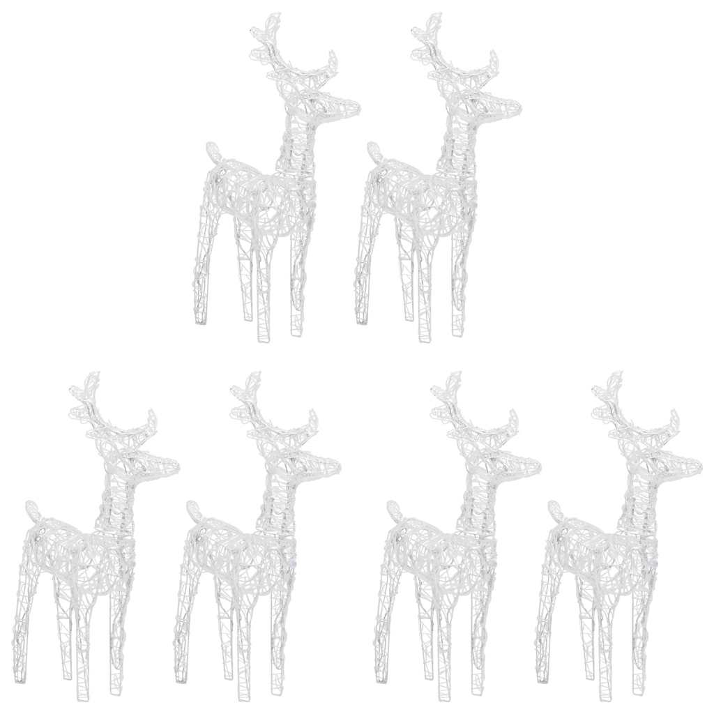 LED-Rentiere 6 Stk. Warmweiß 240 LEDs Acryl