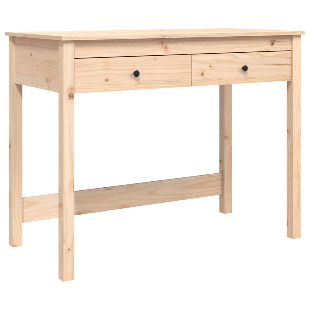 Bureau avec tiroirs 100x50x78 cm en bois de pin massif