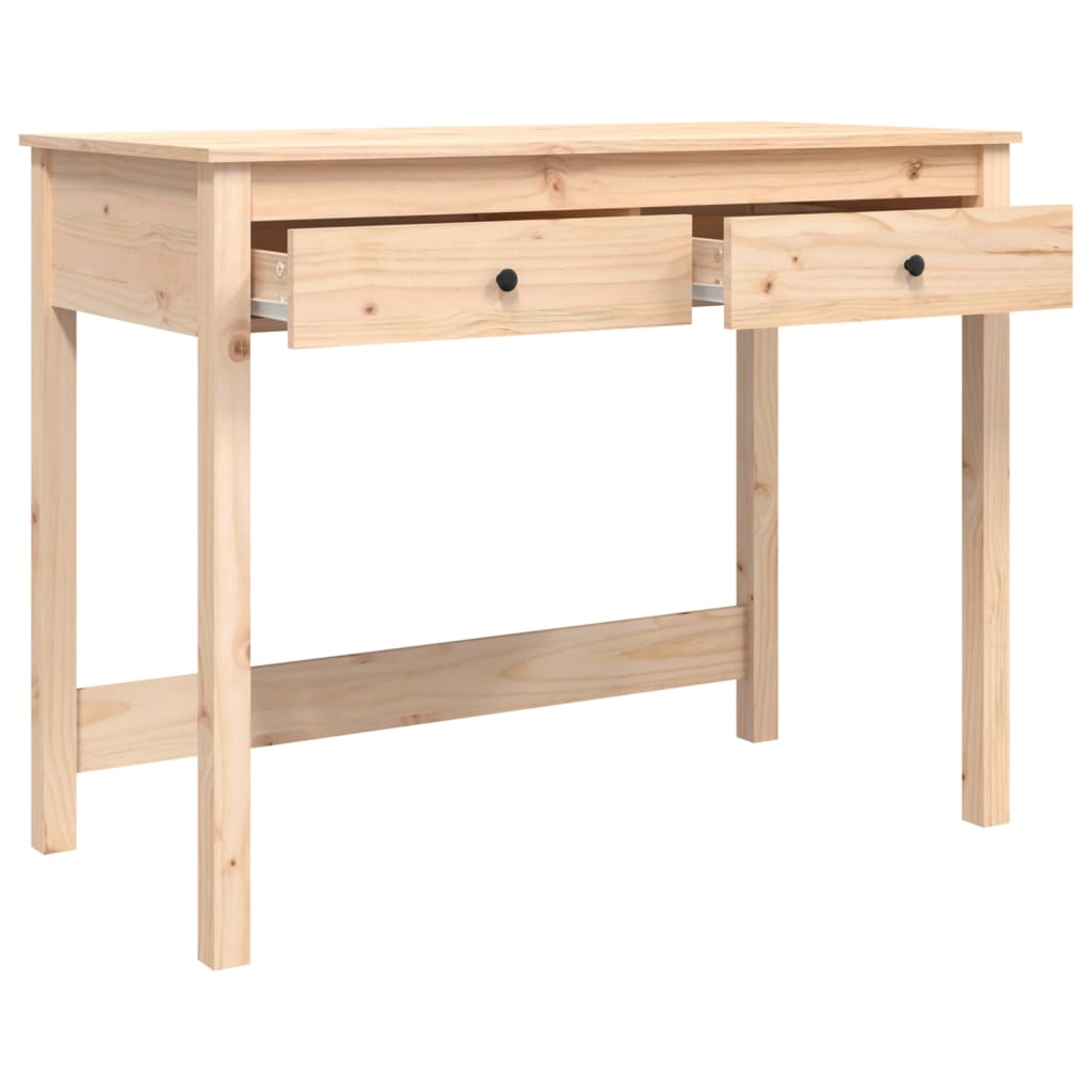 Bureau avec tiroirs 100x50x78 cm en bois de pin massif