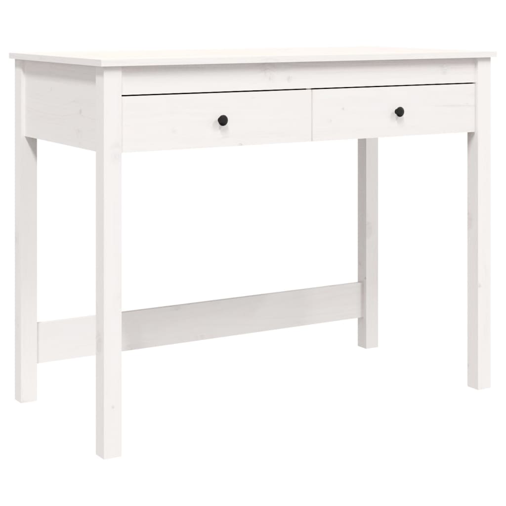 Bureau avec tiroirs blanc 100x50x78 cm bois de pin massif