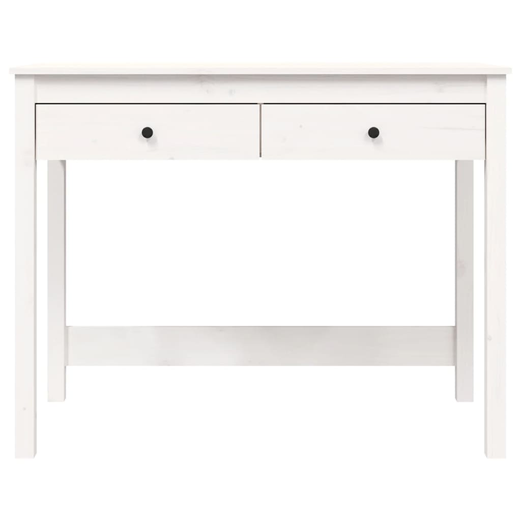 Bureau avec tiroirs blanc 100x50x78 cm bois de pin massif