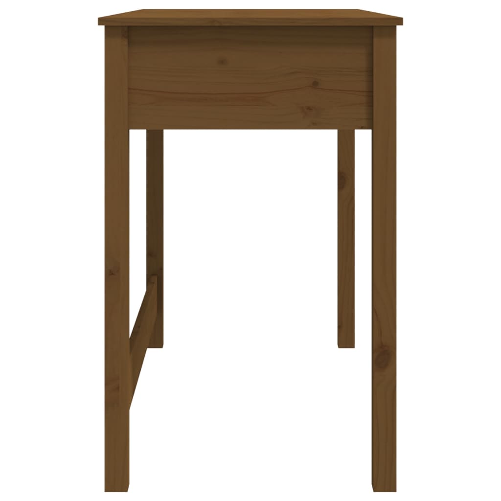 Bureau avec tiroirs marron miel 100x50x78 cm bois massif