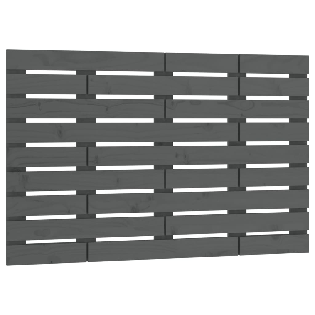 Wand-Kopfteil Grau 96x3x63 cm Massivholz Kiefer
