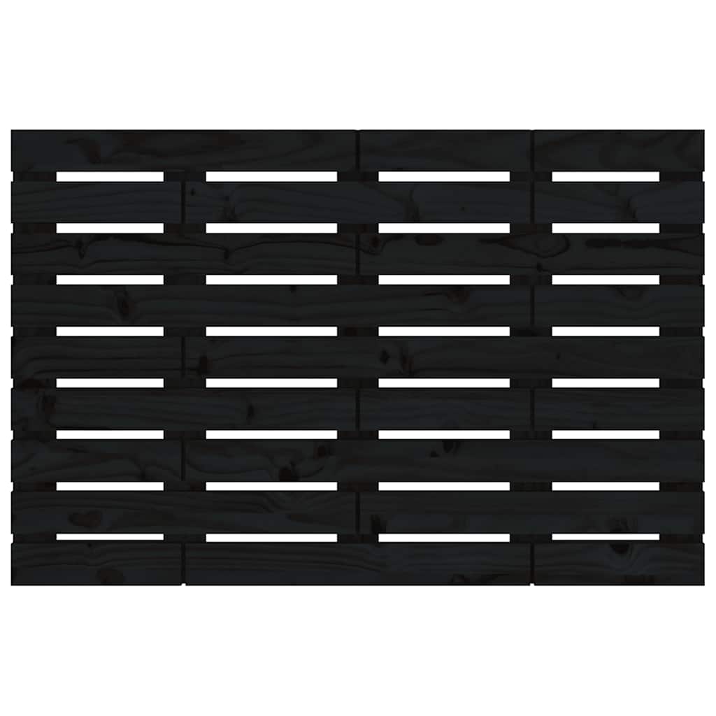 Wand-Kopfteil Schwarz 96x3x63 cm Massivholz Kiefer