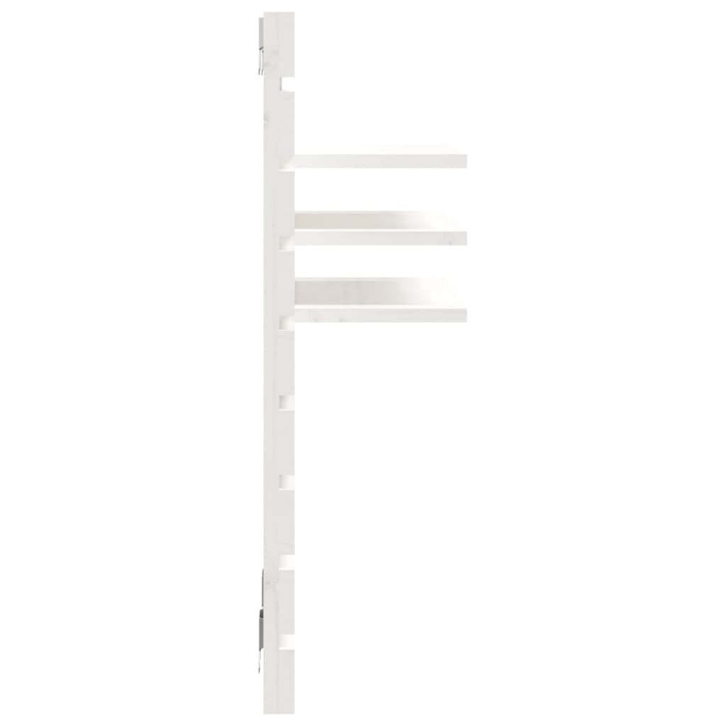 Tables de chevet murales 2 pcs. Bois de pin massif blanc