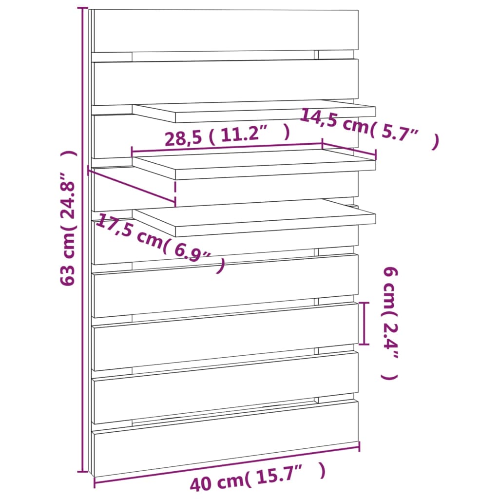 Tables de chevet murales 2 pcs. Bois de pin massif blanc