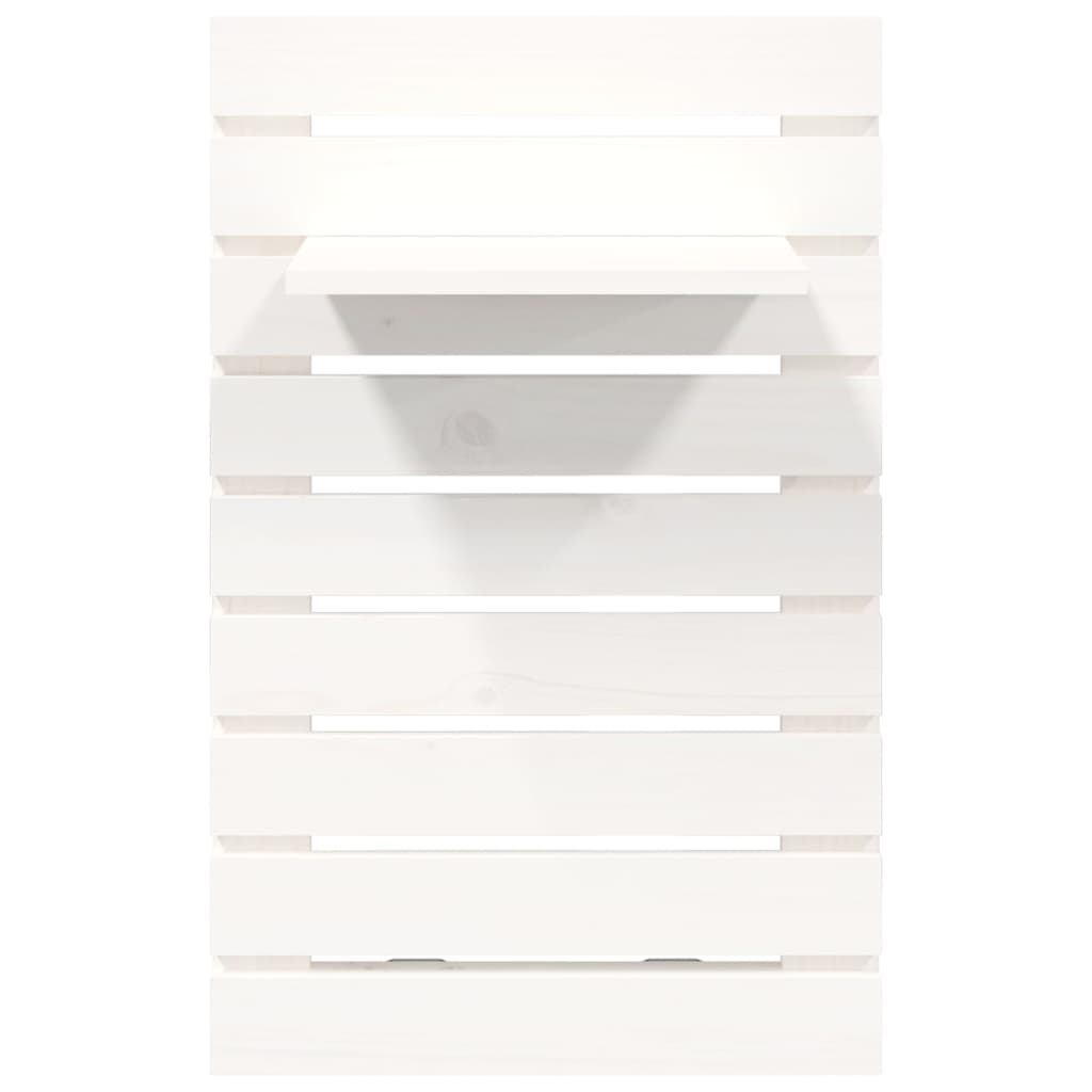 Tables de chevet murales 2 pcs. Bois de pin massif blanc