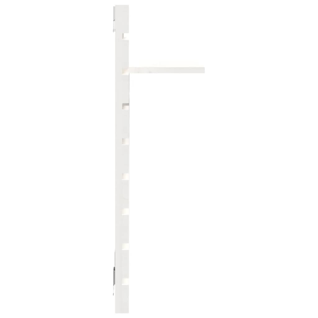 Tables de chevet murales 2 pcs. Bois de pin massif blanc