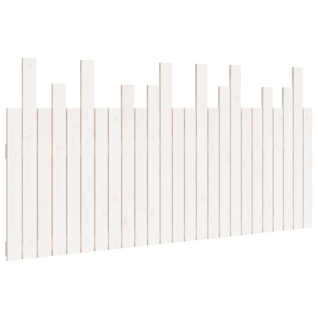 Wand-Kopfteil Weiß 159,5x3x80 cm Massivholz Kiefer