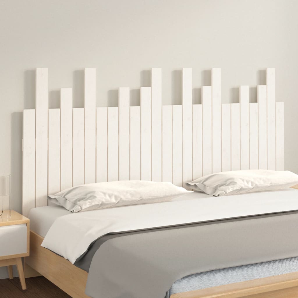 Wand-Kopfteil Weiß 159,5x3x80 cm Massivholz Kiefer