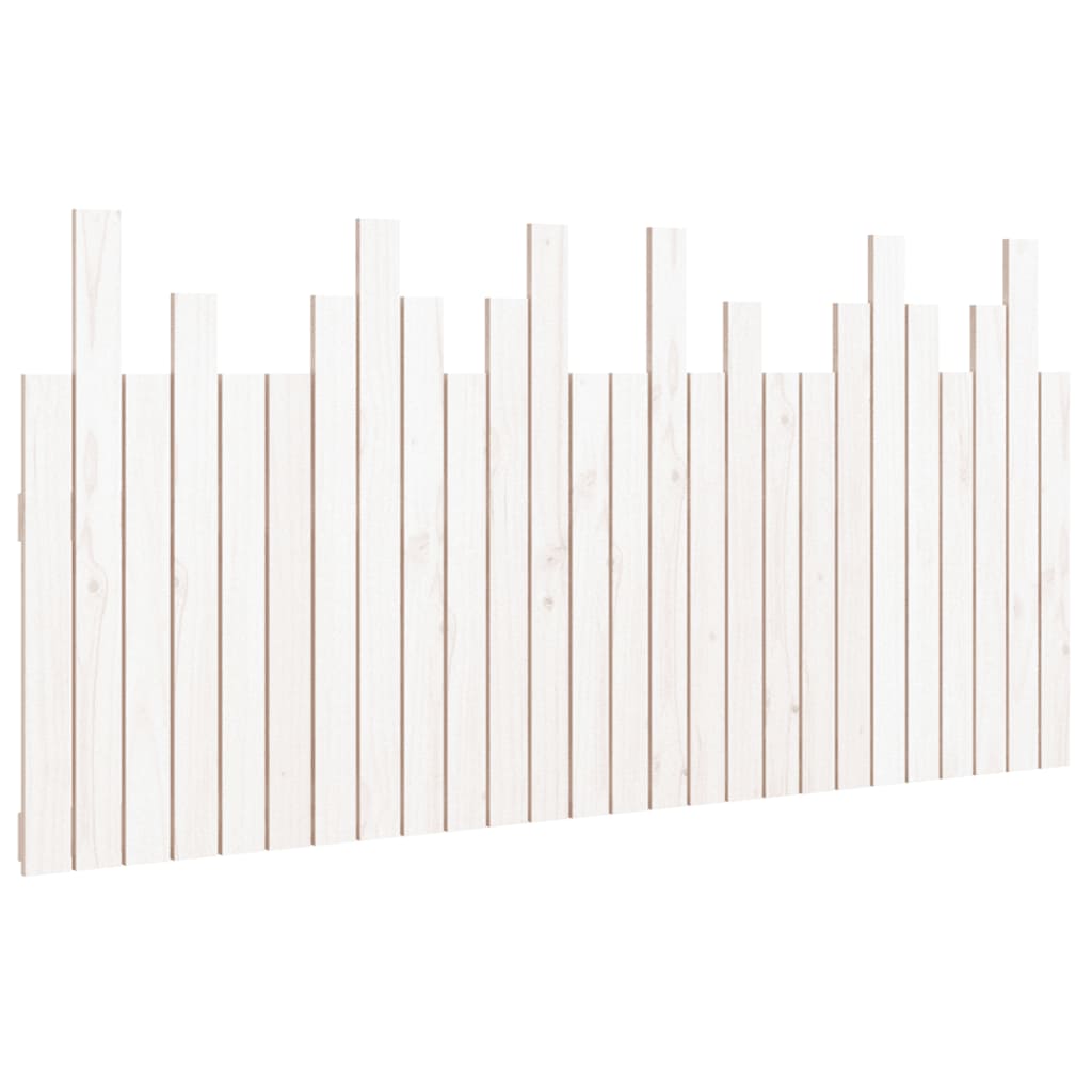 Wand-Kopfteil Weiß 166x3x80 cm Massivholz Kiefer
