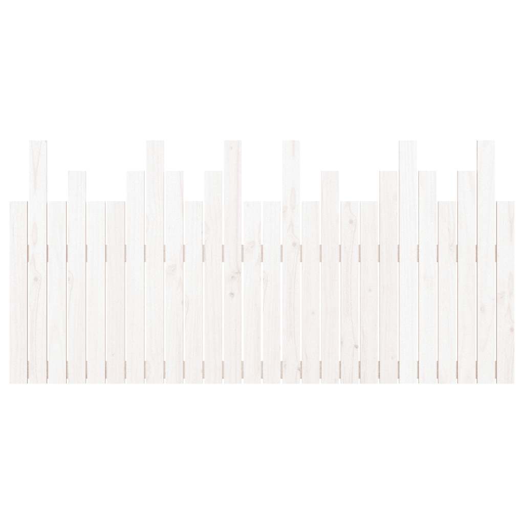 Wand-Kopfteil Weiß 166x3x80 cm Massivholz Kiefer