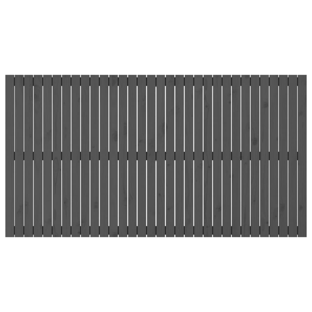Wand-Kopfteil Grau 204x3x110 cm Massivholz Kiefer