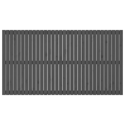 Wand-Kopfteil Grau 204x3x110 cm Massivholz Kiefer