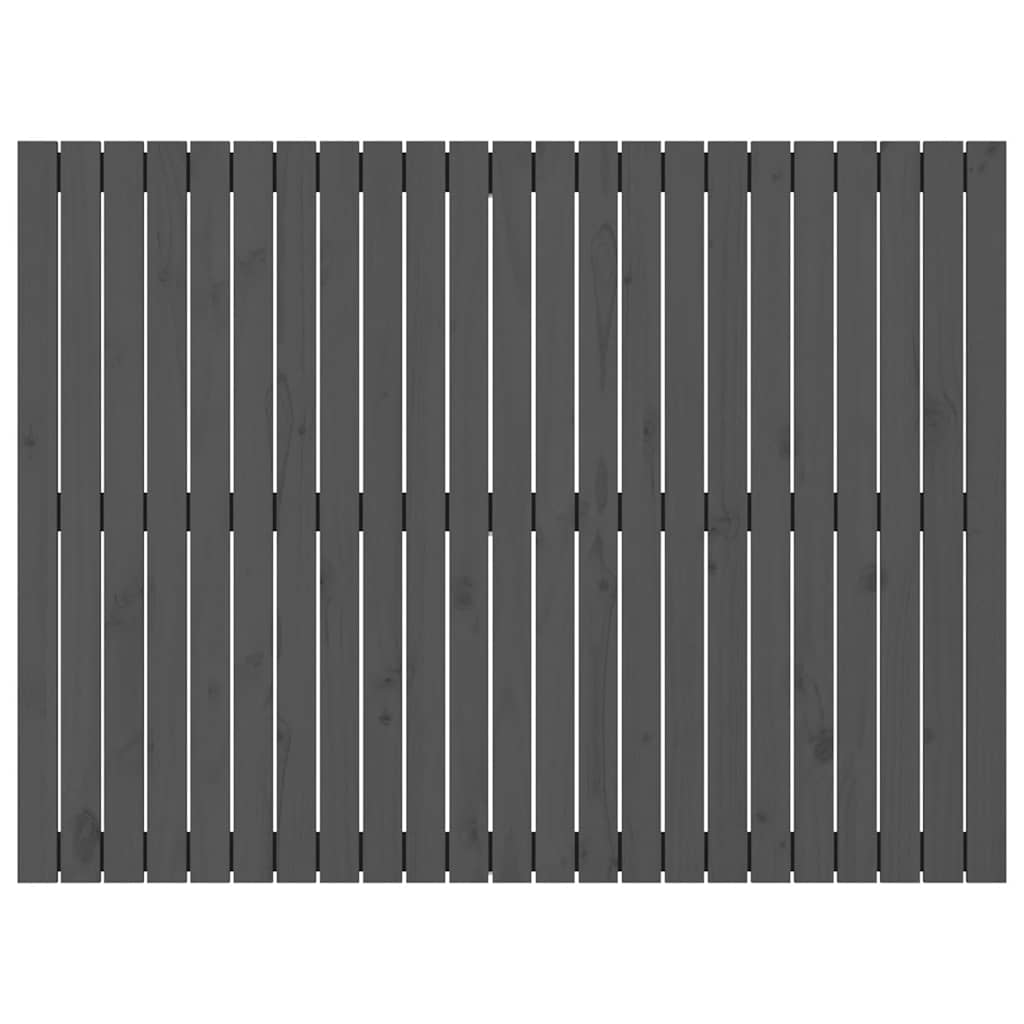 Wand-Kopfteil Grau 146,5x3x110 cm Massivholz Kiefer
