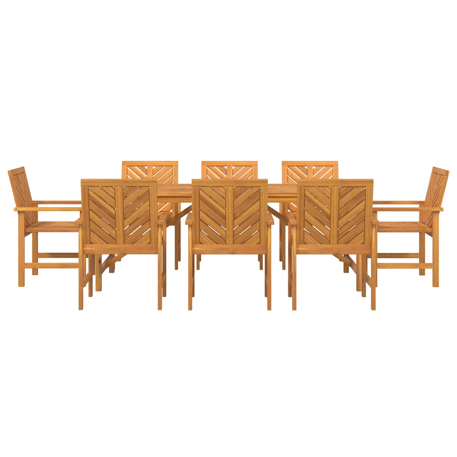 Garten Essgruppe 9 pcs Braun Massivholz Akazie