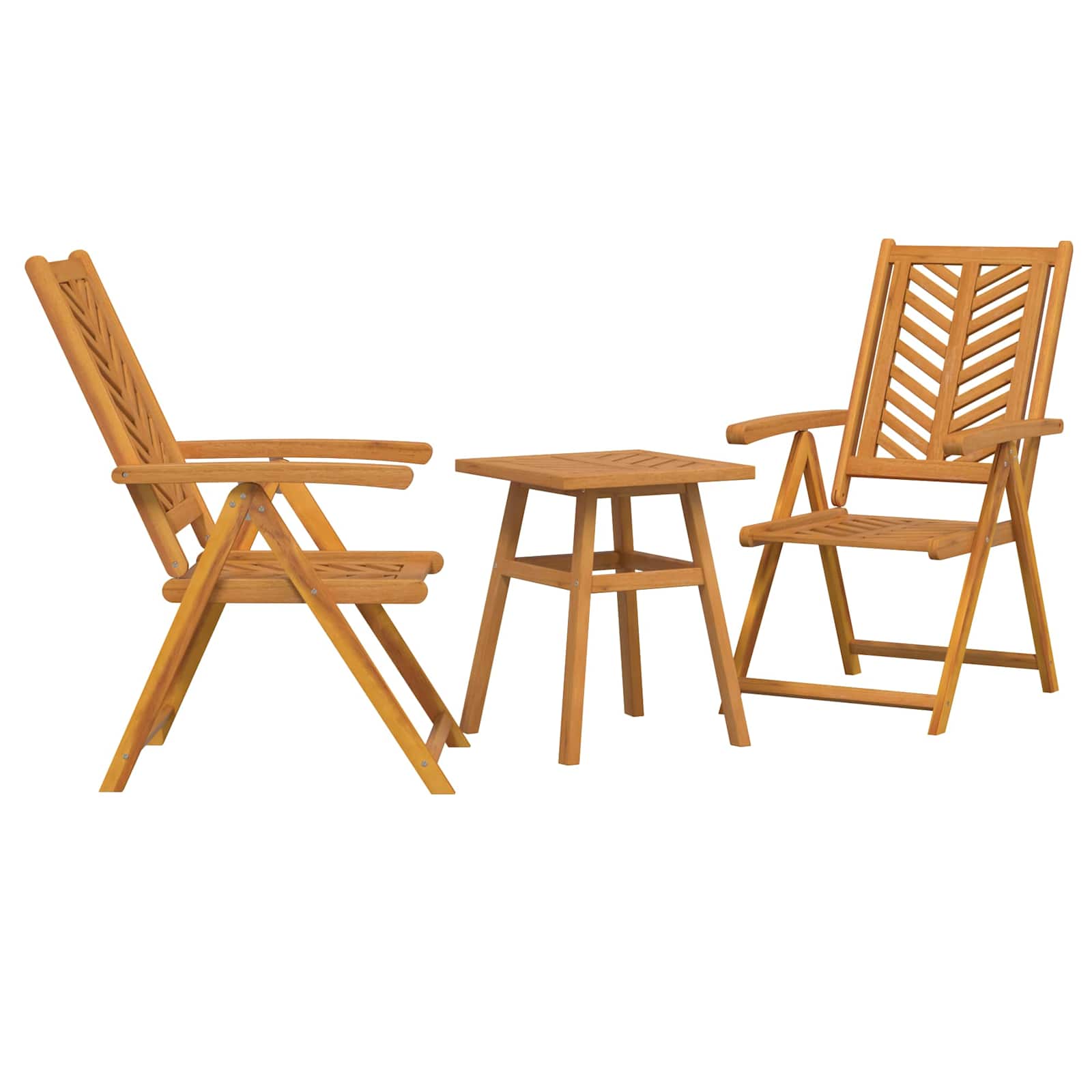 Garten Essgruppe 3 stk. Braun Massivholz Akazie