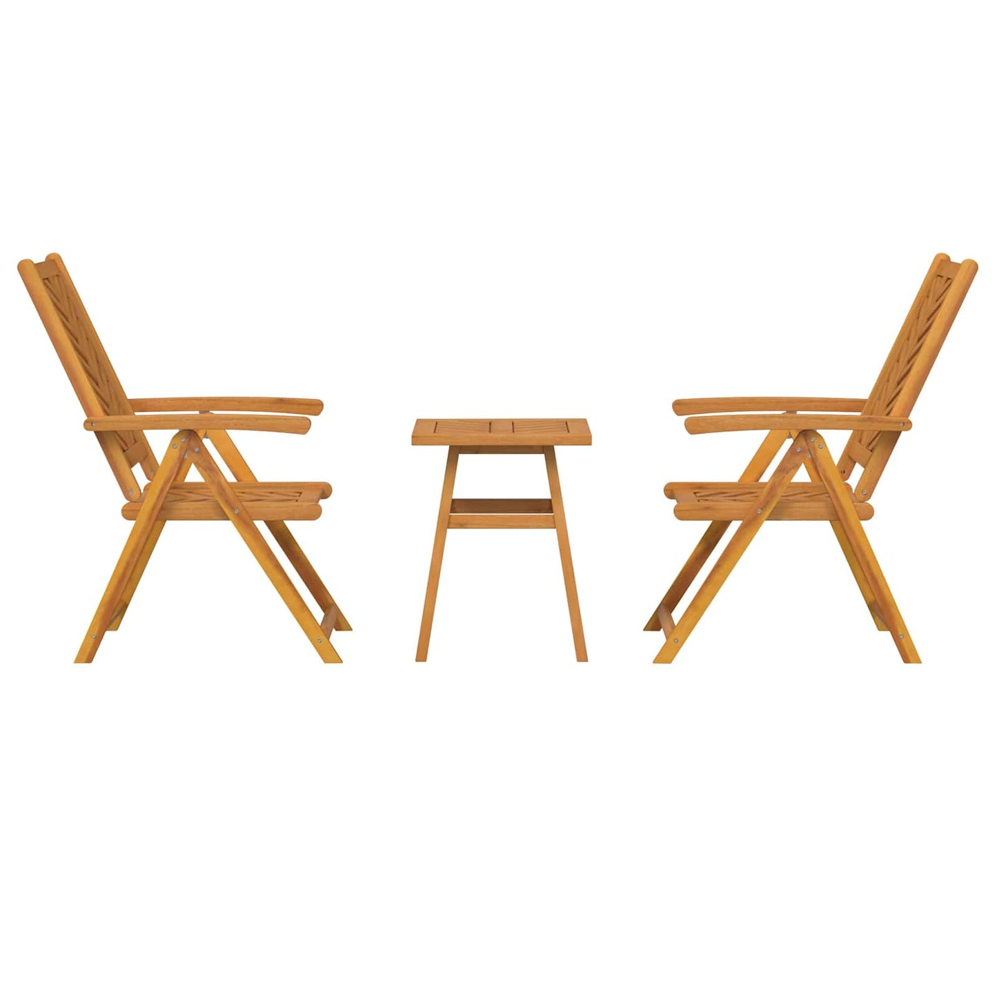 Garten Essgruppe 3 stk. Braun Massivholz Akazie