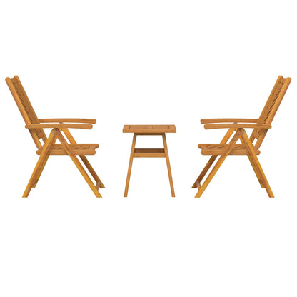 Garten Essgruppe 3 stk. Braun Massivholz Akazie