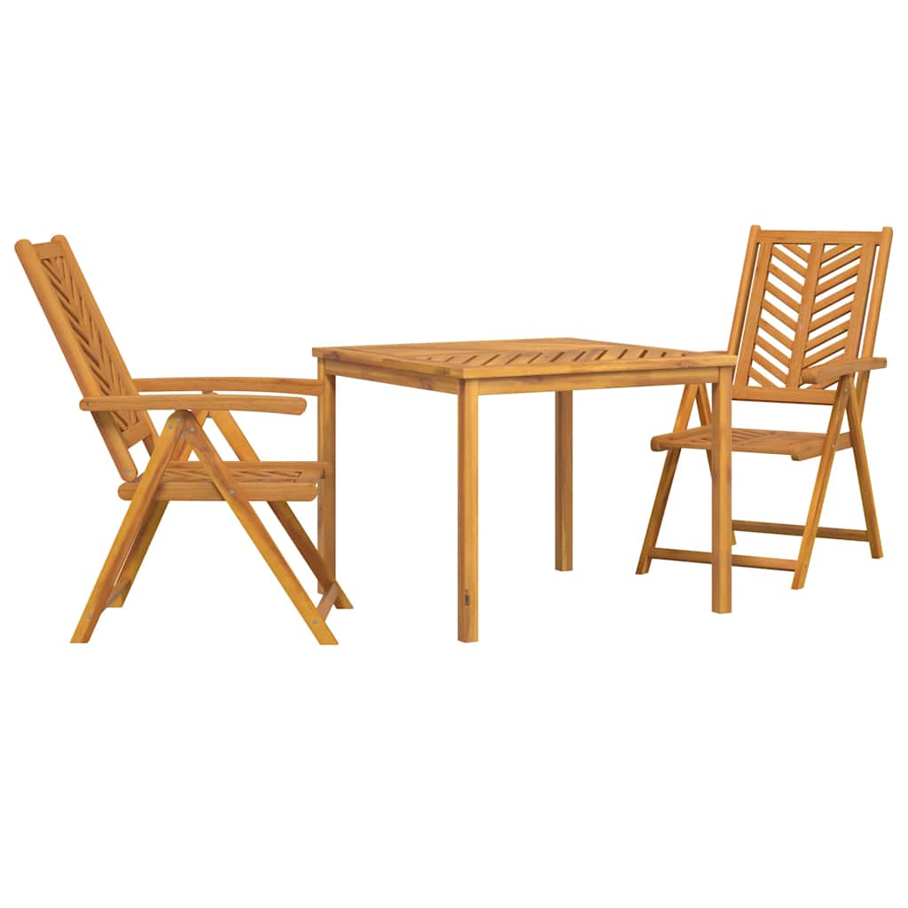 Garten Essgruppe 3 Stk. Braun Massivholz Akazie