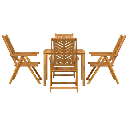 Garten Essgruppe 5 stk. Braun 90 x 90 x 74 cm Massivholz Akazie