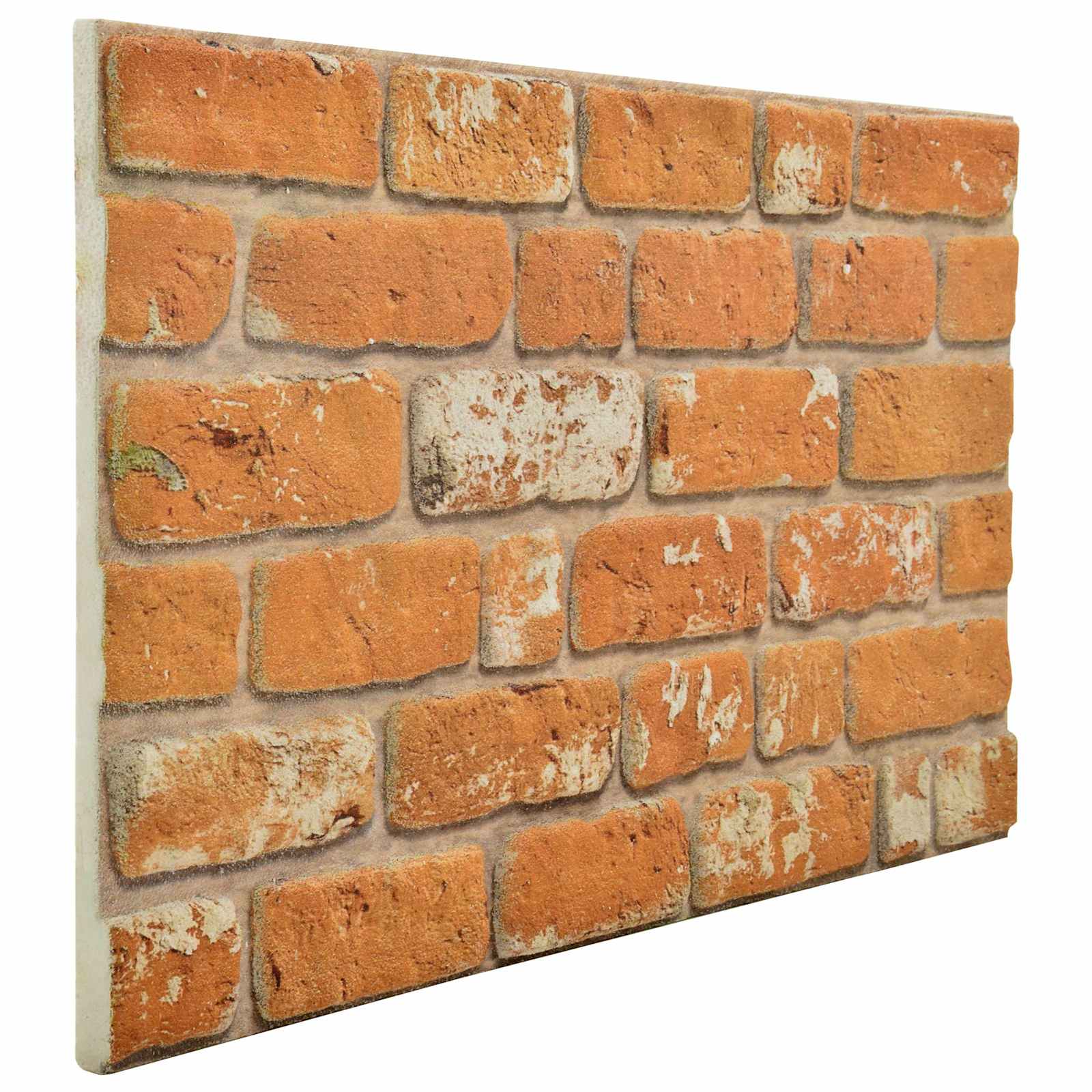 Wandpaneele 10 stk. 100 x 50 cm Ziegel EPS-Schaum