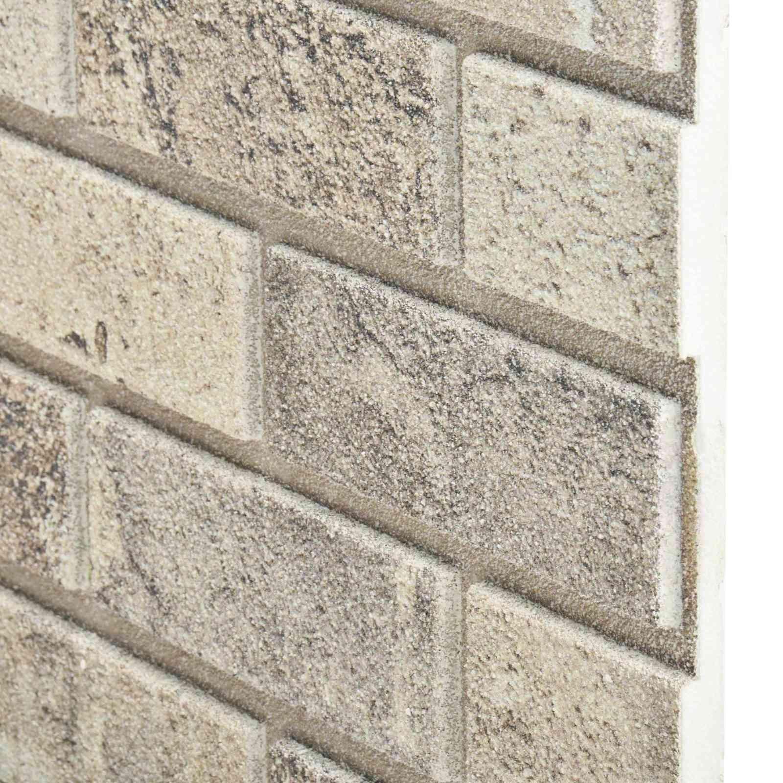 Wandpaneele 10 stk. 100 x 50 cm Sand EPS-Schaum