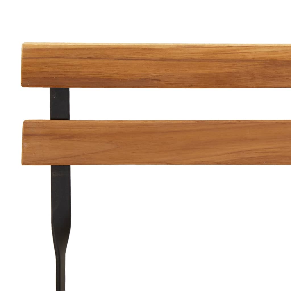 Klappstühle, 4 Stück, Massivholz Teak und Stahl