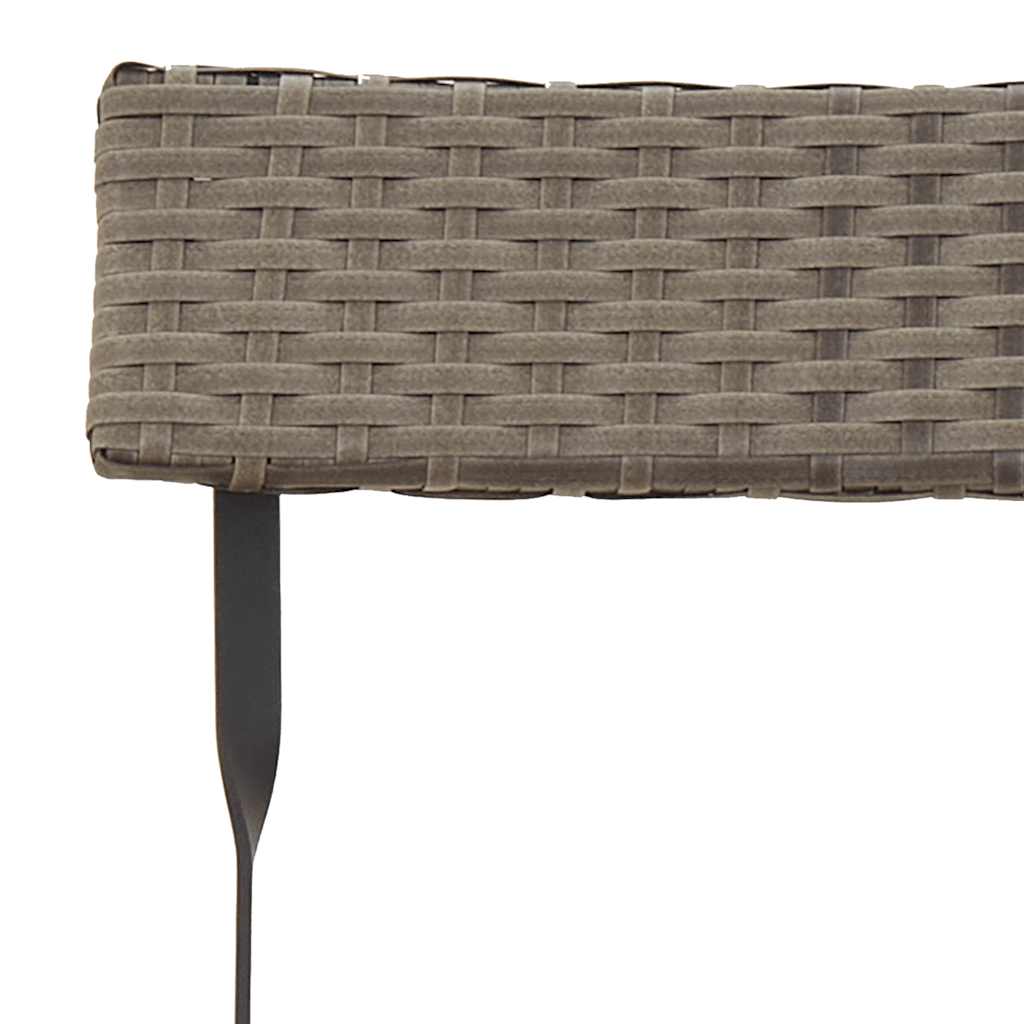 Klappstühle, 2 Stück, graues Polyrattan und Stahl