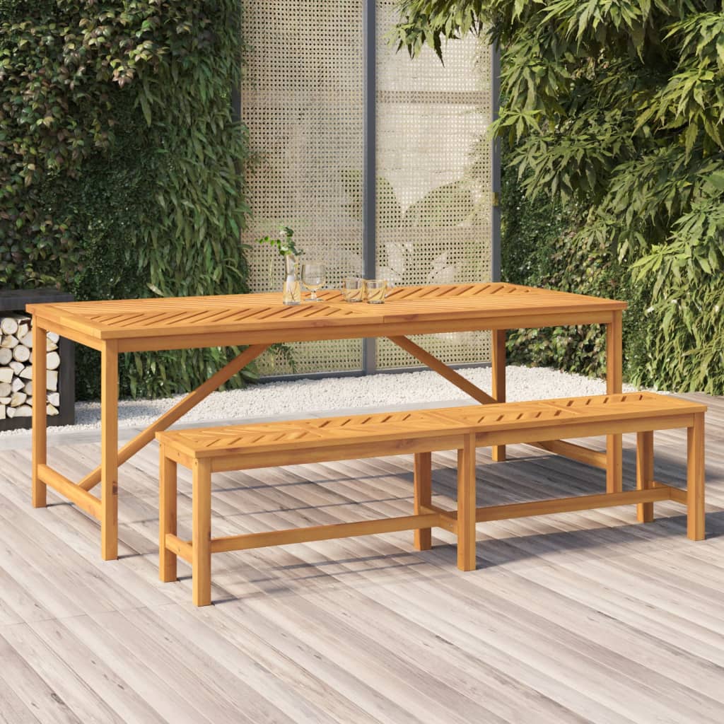 Table à manger de jardin 200x90x74 cm en bois d'acacia massif