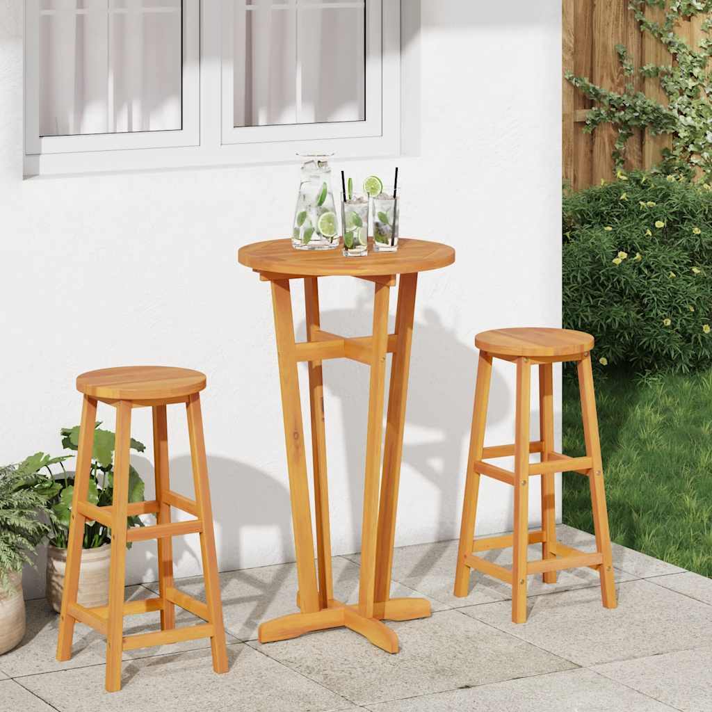 Garten-Bartisch Ø60x105 cm Massivholz Akazie