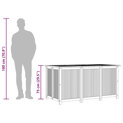 Gartenbox 150x80x75 cm Massivholz Akazie