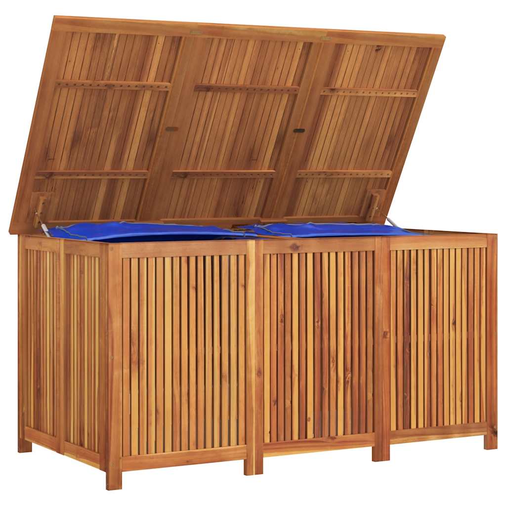 Gartenbox 150X80X75 Cm Massivholz Akazie Blau