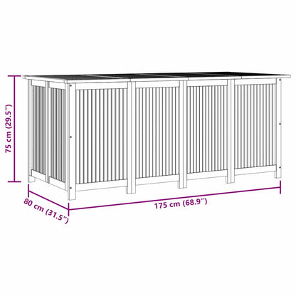 Gartenbox 175x80x75 cm Massivholz Akazie
