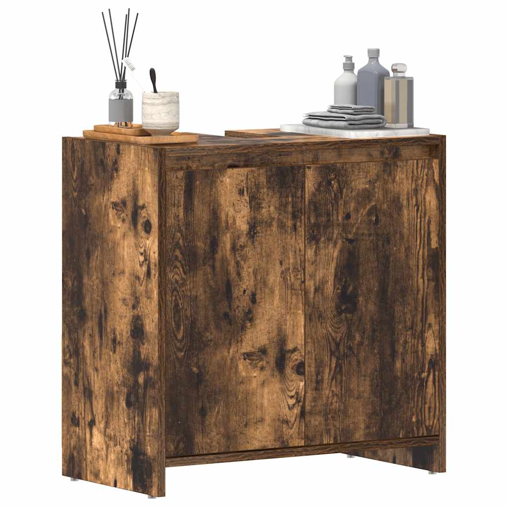 Badschrank Räuchereiche 60x33x60 cm Holzwerkstoff