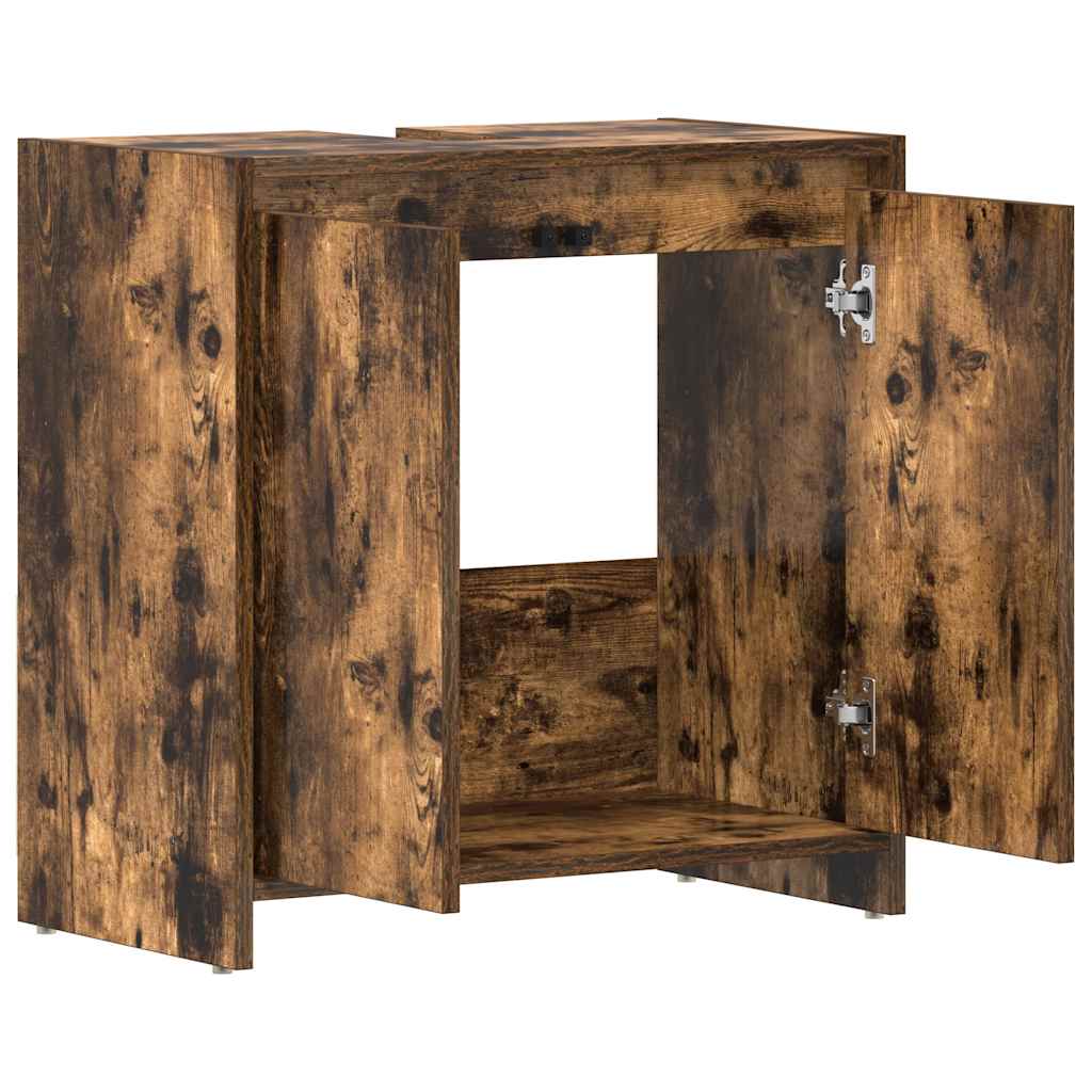 Badschrank Räuchereiche 60x33x60 cm Holzwerkstoff