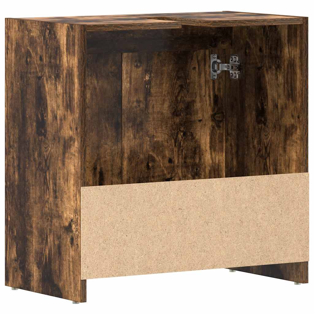 Badschrank Räuchereiche 60x33x60 cm Holzwerkstoff