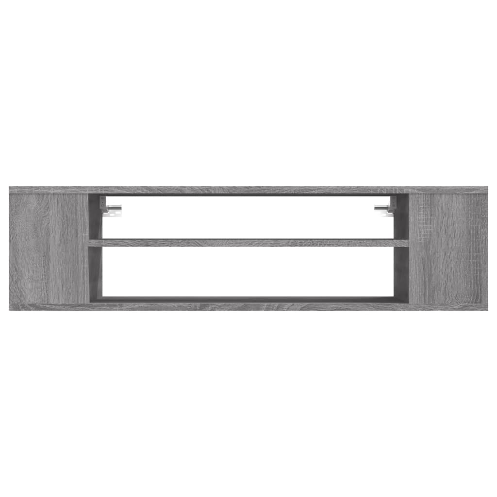 Meuble TV mural gris Sonoma 100x30x26,5 cm en bois