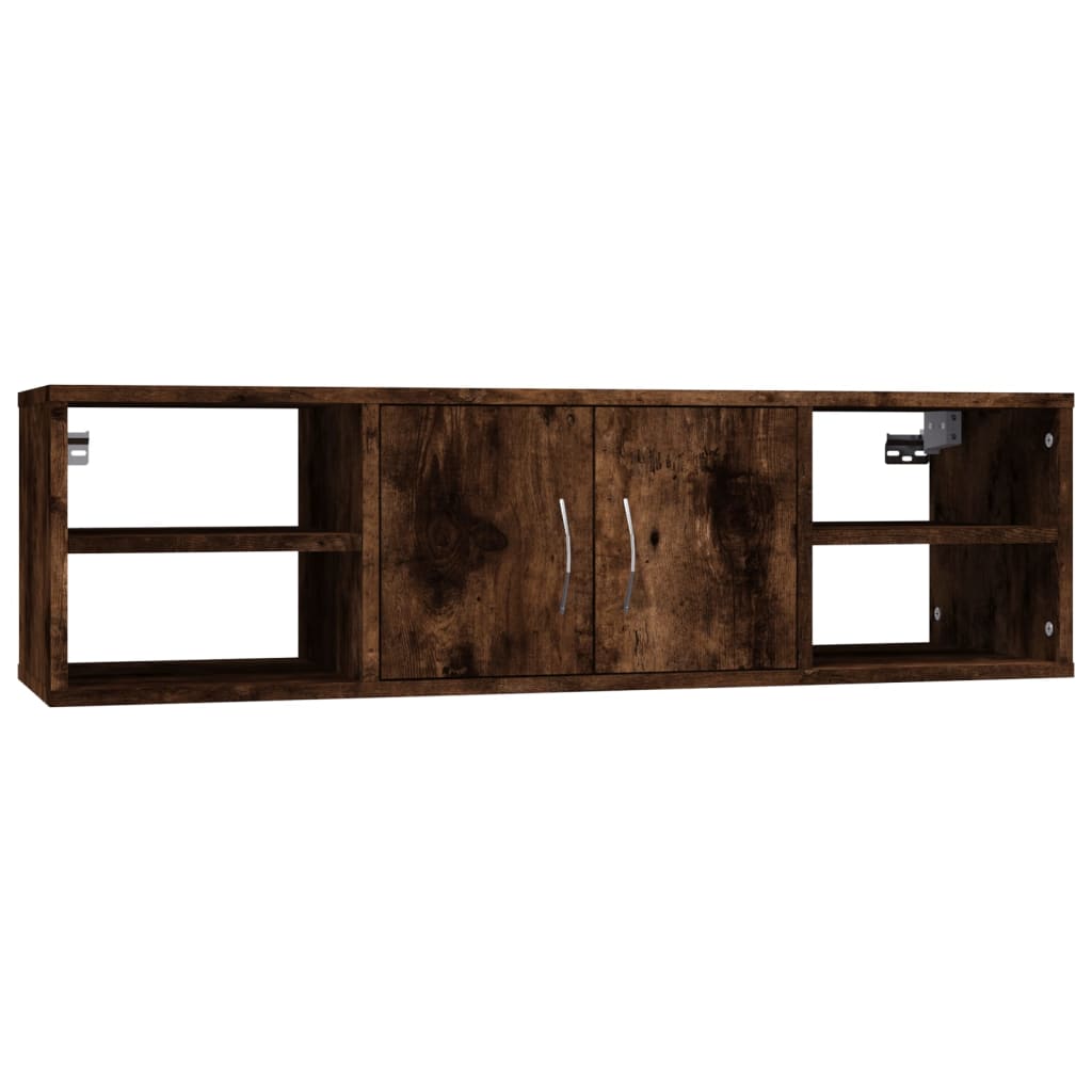 Wall shelf smoked oak 102x30x29 cm wood material