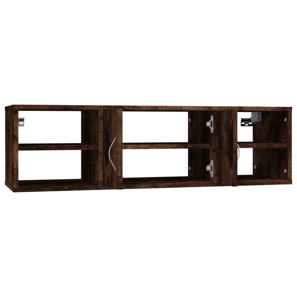 Wall shelf smoked oak 102x30x29 cm wood material