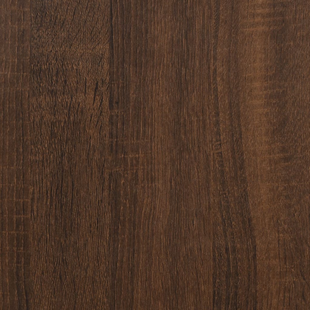 Étagère latérale aspect chêne brun 35x35x55 cm en bois