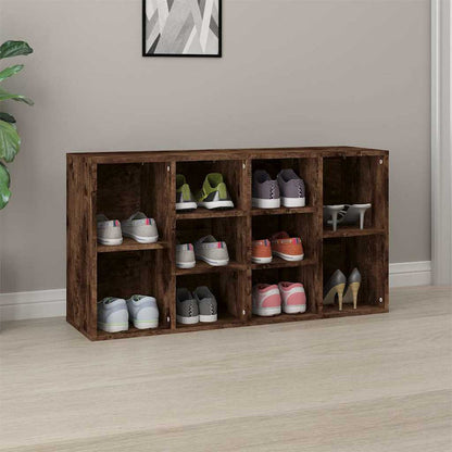 Schuhbank Räuchereiche 103x30x55 cm Holzwerkstoff
