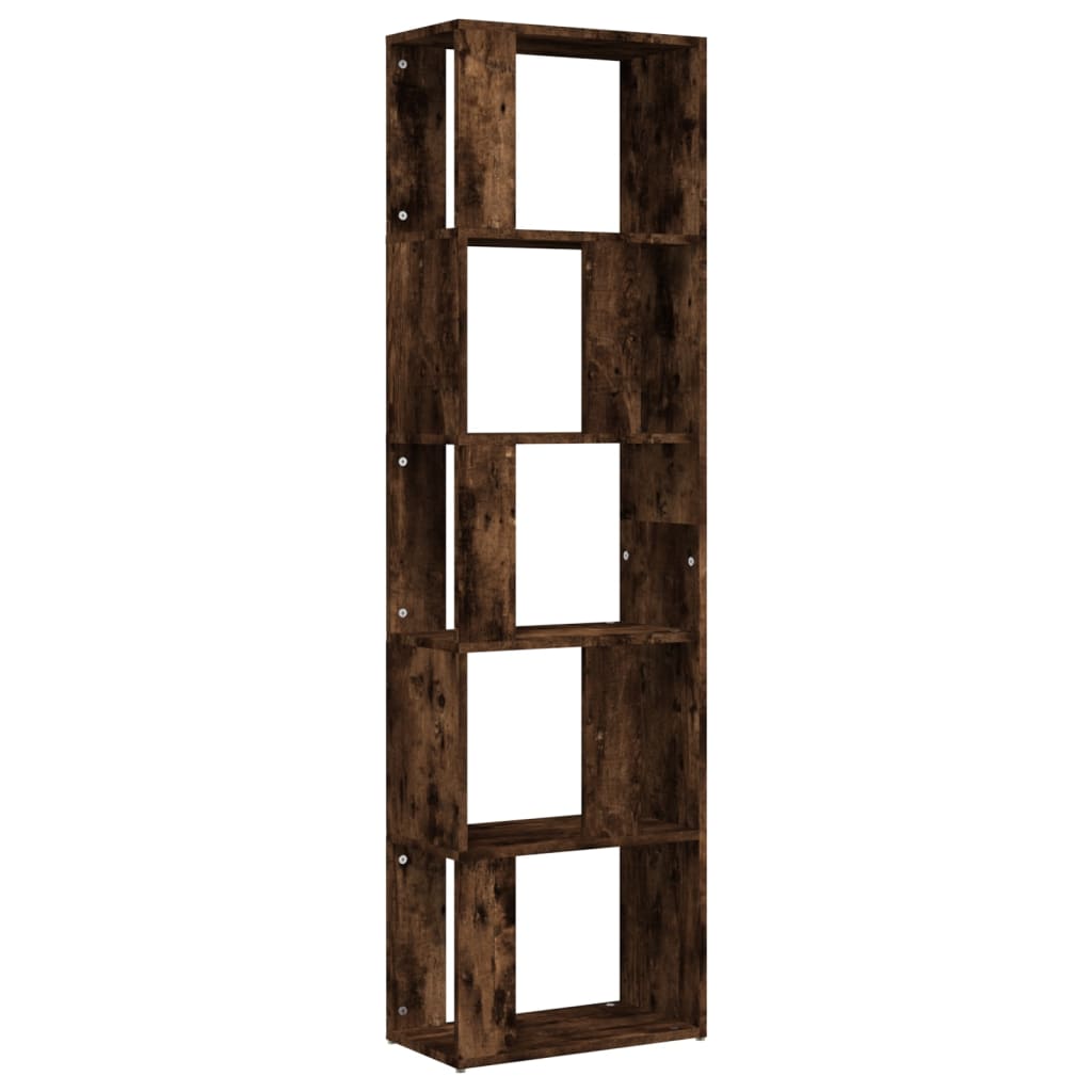 Bookshelf Smoked Oak 45x24x160 cm Wood Material