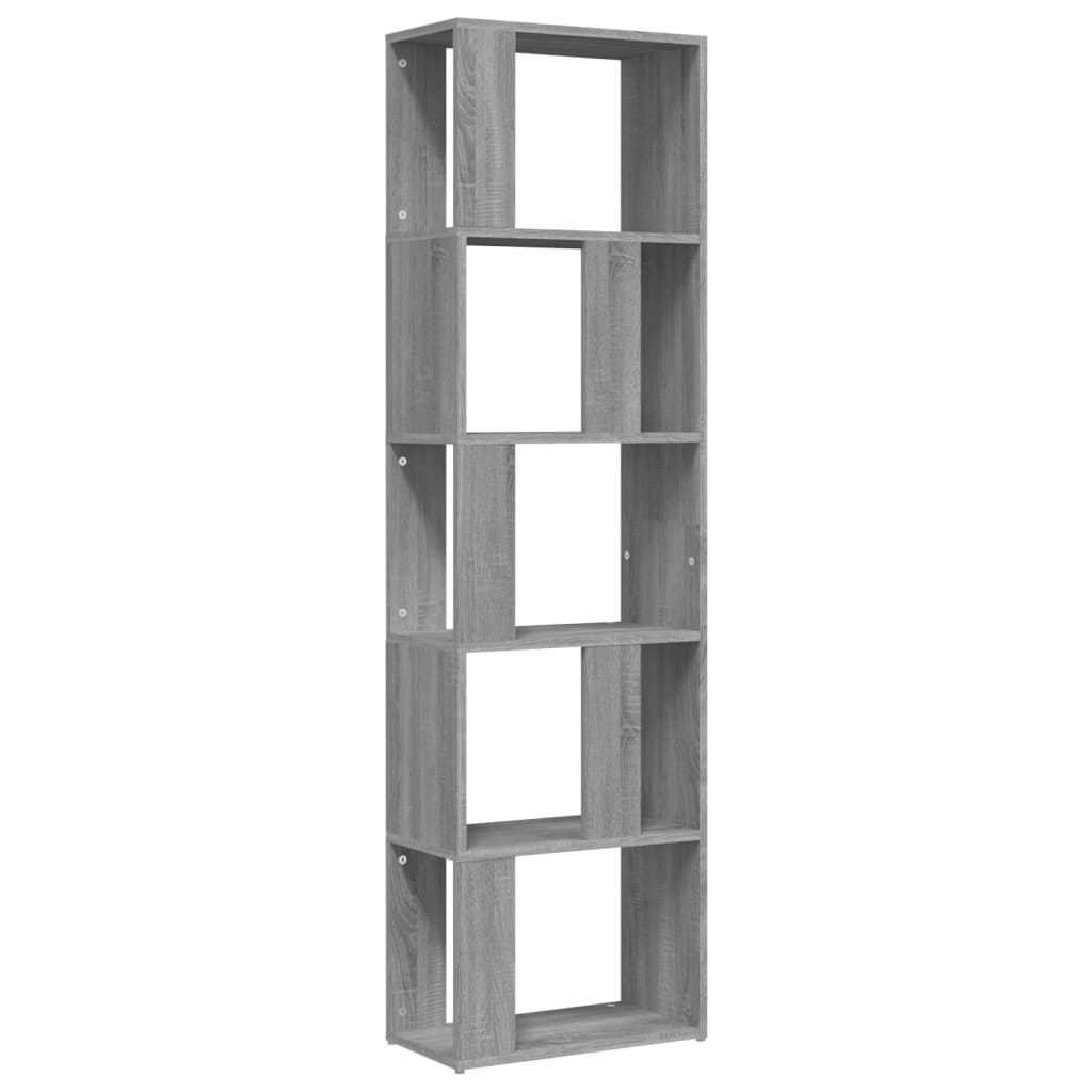 Bookshelf Gray Sonoma 45x24x160 cm Wood Material